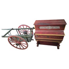 Mid-20th Century Faventia Barcelona Barrel Organ by Vicente Linares on Painted W