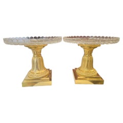 Pair of French Empire Ormolu and Cut Crystal Tazzas by Pierre-Philippe Thomire