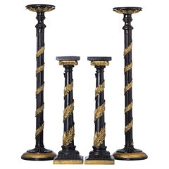 TWO PAIRS OF CANDLESTICKS 20th-century French