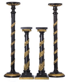 TWO PAIRS OF CANDLESTICKS 20th-century French