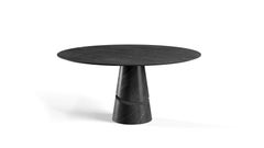 Dining Table in Nero Marquina marble, SLICE by ETAMORPH