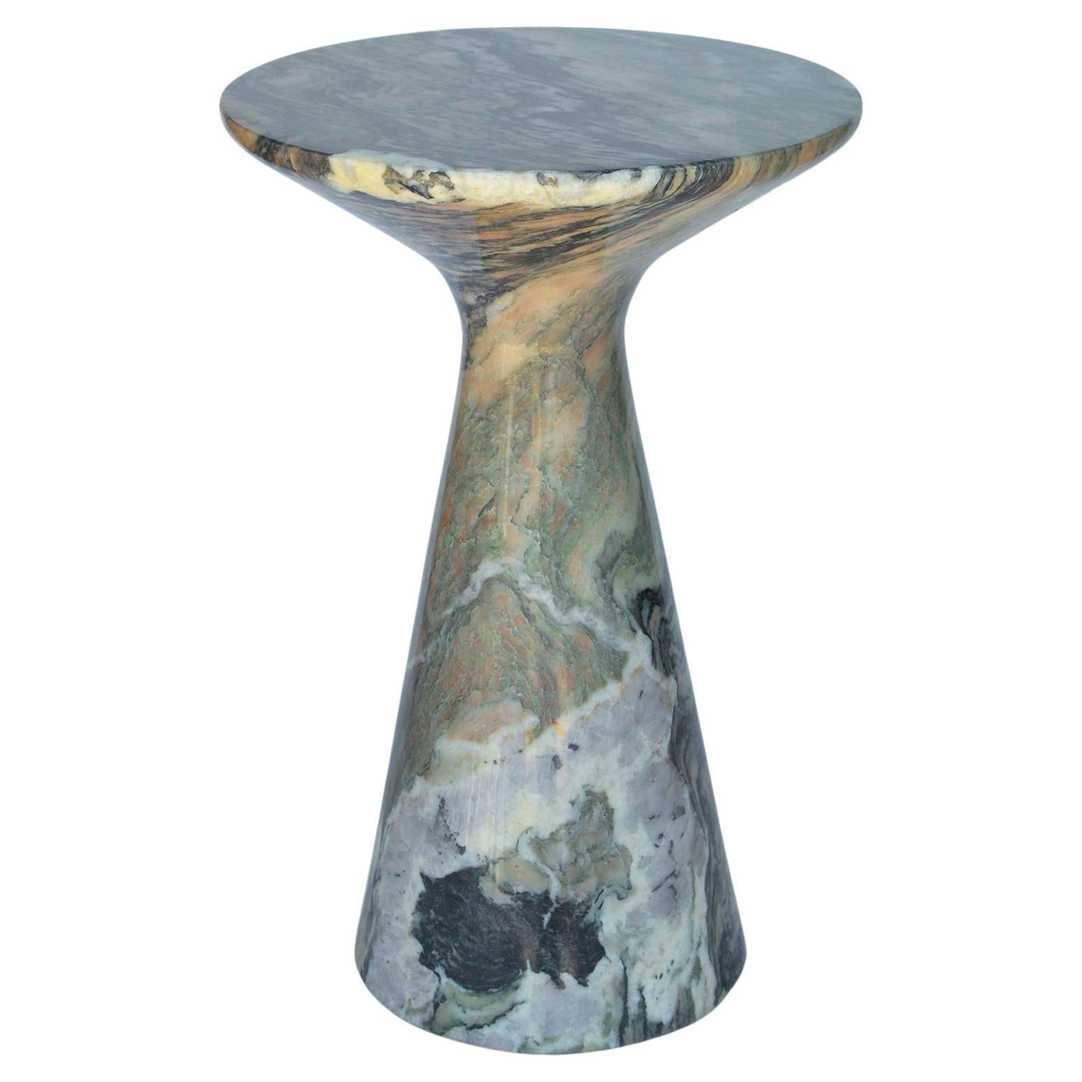 Pawn Marble Side Table For Sale