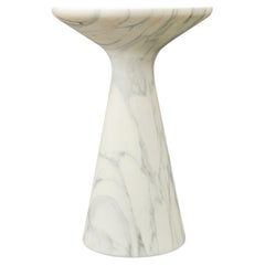 Side Table in Calacatta marble, PAWN by ETAMORPH