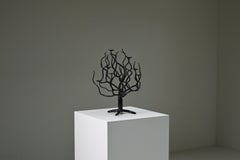 Bougeoir brutaliste noir en forme d'arbre « arbre de vie », années 1970.