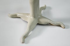 Bougeoir brutaliste blanc en forme d'arbre « arbre de vie », années 1970.