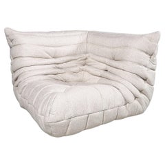 Togo Lounge Chairin cream fabric by Michel Ducaroy for Ligne Roset, circa 1970s