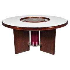 Esstisch aus Nussbaum, Laminat und Stahl von Silvio Coppola für Bernini, Italien