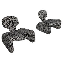 Set of 2 Djinn lounge chairs by Olivier Mourgue, for Airborne, 1970