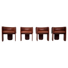 Set of four “Dinette” armchairs by Luigi Massoni for Poltrona Frau in 1972