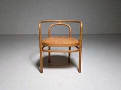 Poul Kjærholm PK15 chair in Bent Ash and Original Leather for PP Møbler, 1980s