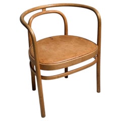 Poul Kjærholm PK15 chair in Bent Ash and Original Leather for PP Møbler, 1980s