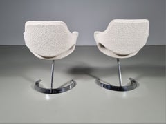 Boris Tabacoff Scimitar Chairs in bouclé, Mobilier Modulaire Moderne 'MMM'