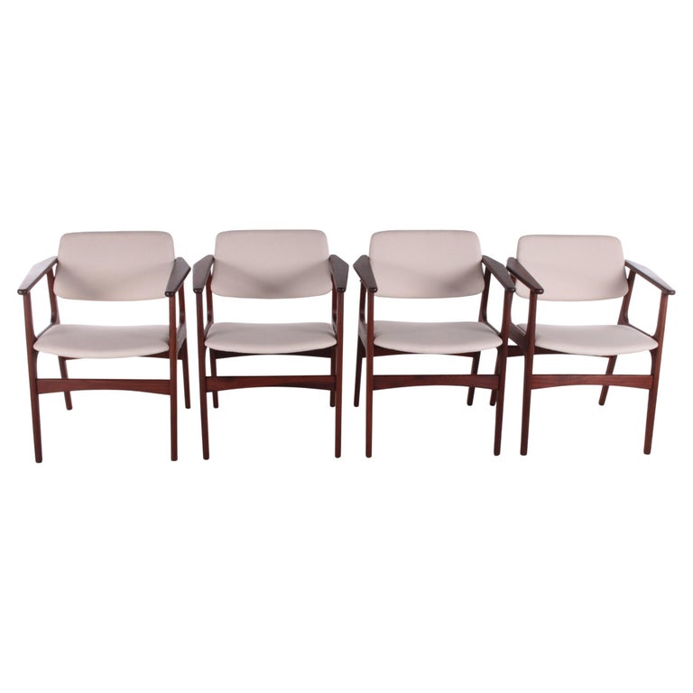 Arne Vodder Dining Room Chairs Set Of 4, Natural Oak Nova Dining Chairs Set Of 4