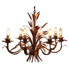 Golde Hollywood Regency hanglamp from Hans Kogl Design 1970, Italy