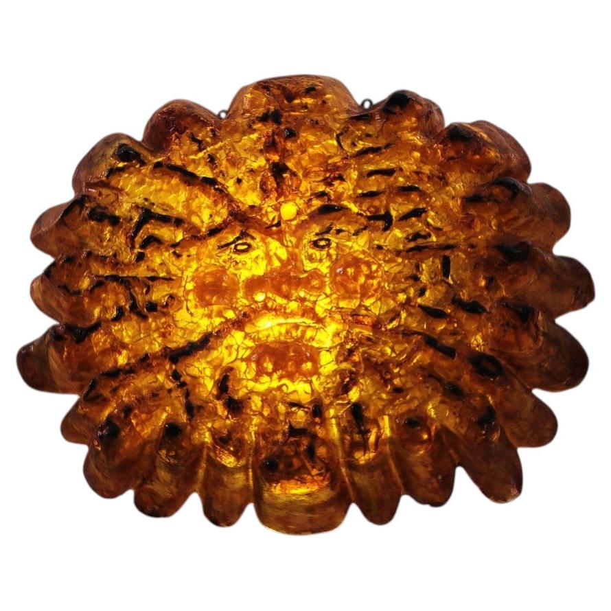 Sun Face Resin Wall Decoration by Matius, 1970 France, Signed For Sale