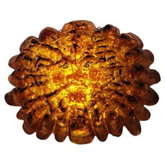 Sun Face Resin Wall Decoration by Matius, 1970 France, Signed