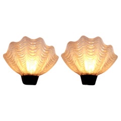 ASEA Wandlampen "Coquille" 1950er Jahre, Schweden, Mitte des Jahrhunderts
