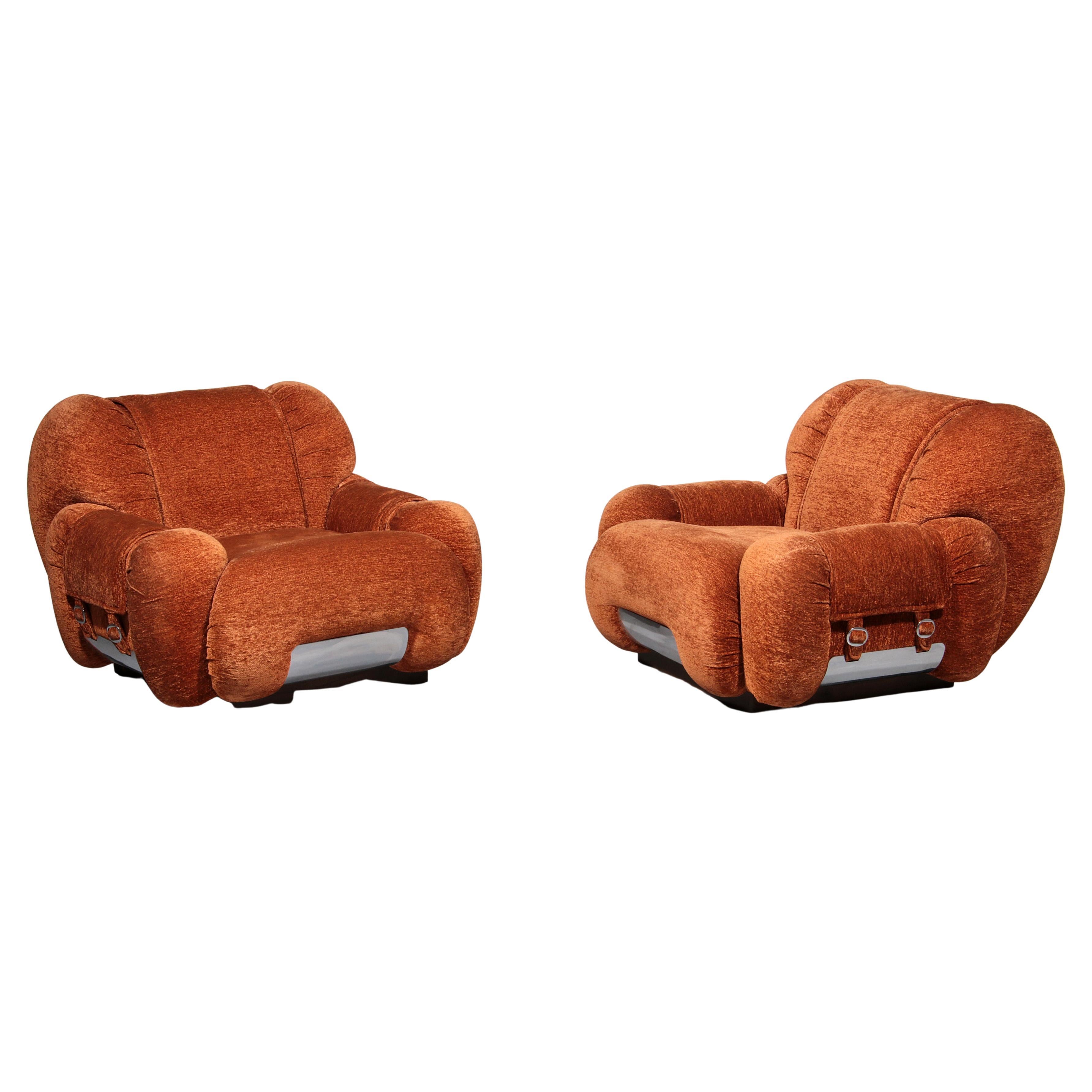 Lounge Chairs designed in the style from Adriano Piazzesi italy