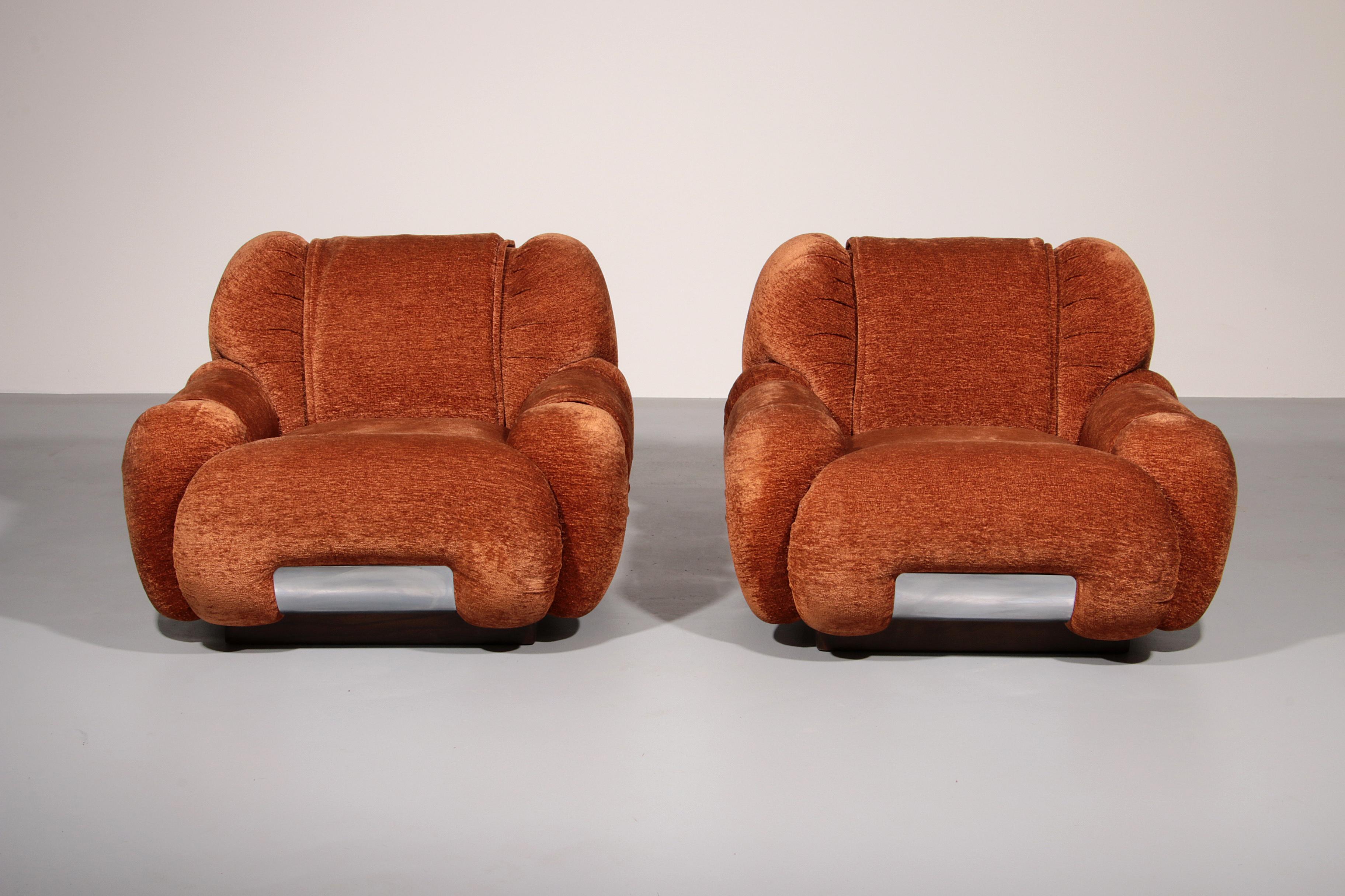 Français Chaises longues conçues dans le style d'Adriano Piazzesi Italie en vente
