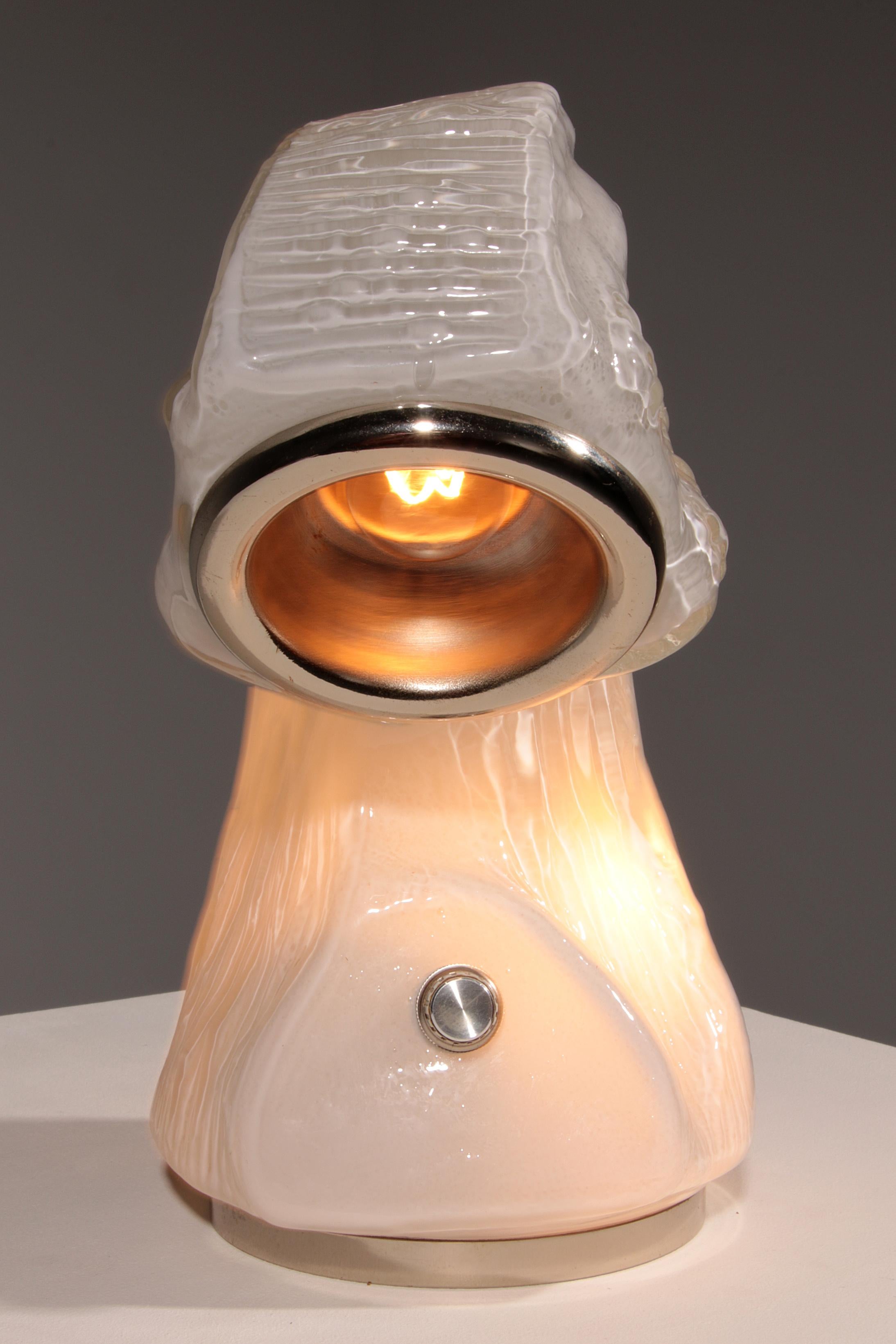 Late 20th Century Osso Bark Effect Glass Table Lamp by Carlo Nason for Mazzega 1970 For Sale