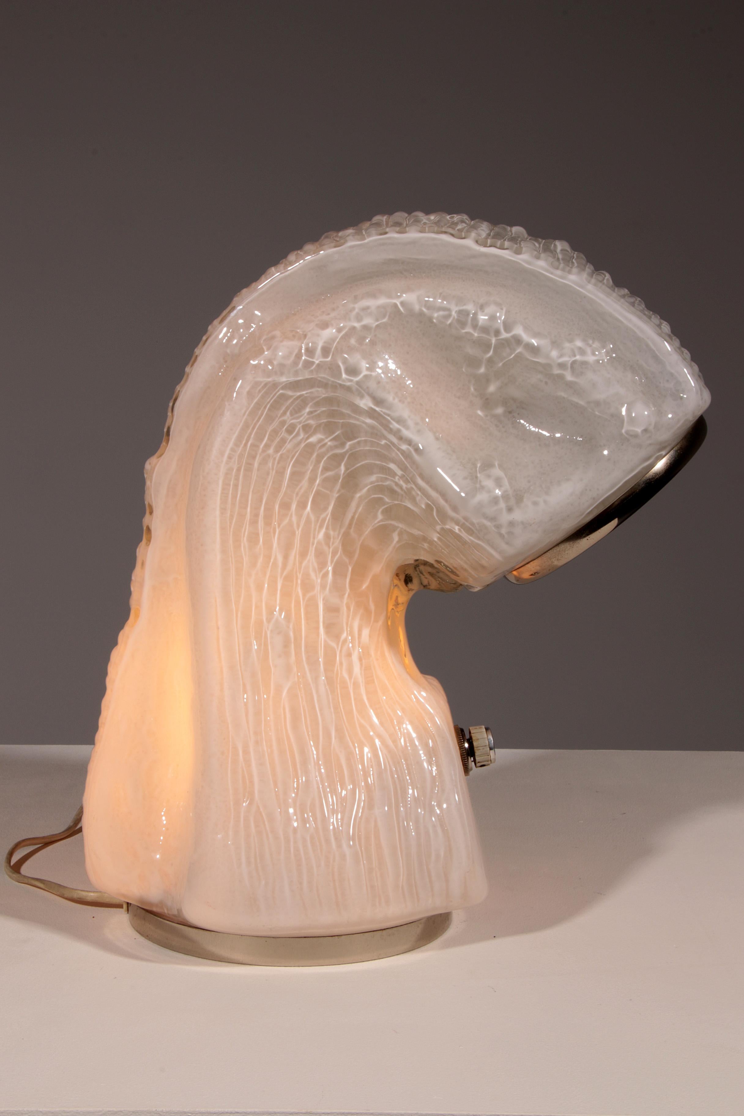 Osso Bark Effect Glass Table Lamp by Carlo Nason for Mazzega 1970 For Sale 2