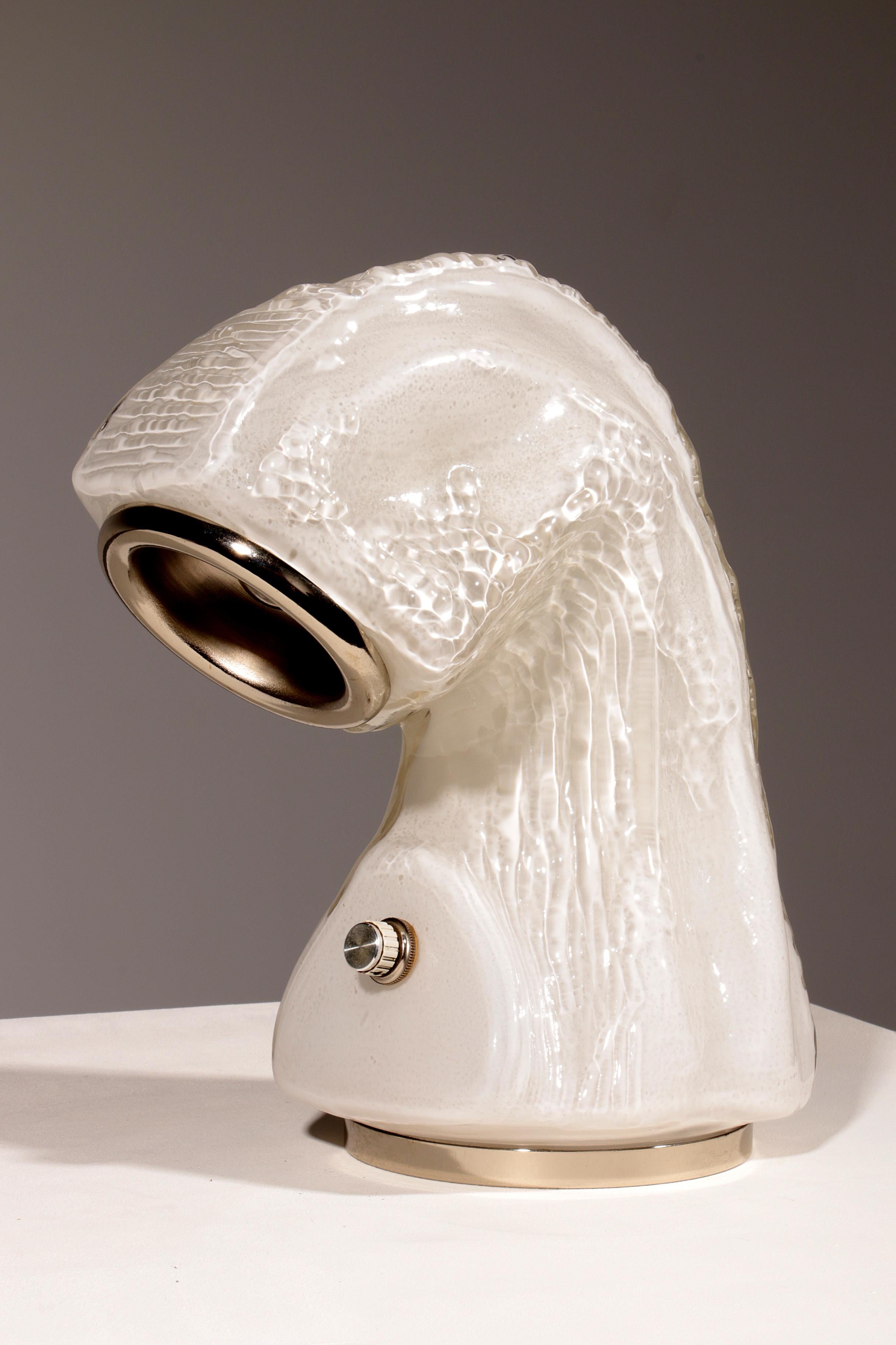 Osso Bark Effect Glass Table Lamp by Carlo Nason for Mazzega 1970 For Sale 3