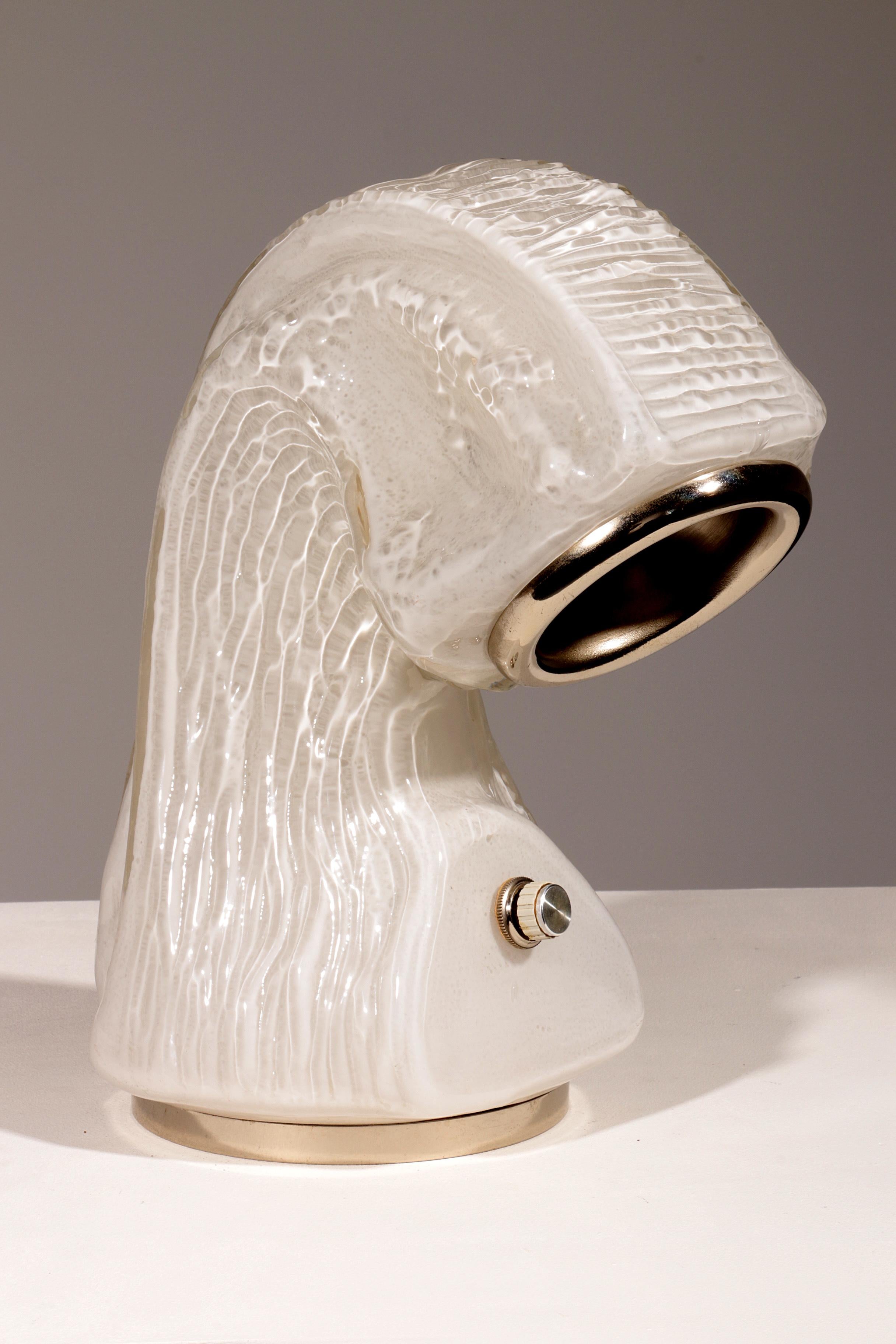 Osso Bark Effect Glass Table Lamp by Carlo Nason for Mazzega 1970 For Sale 4
