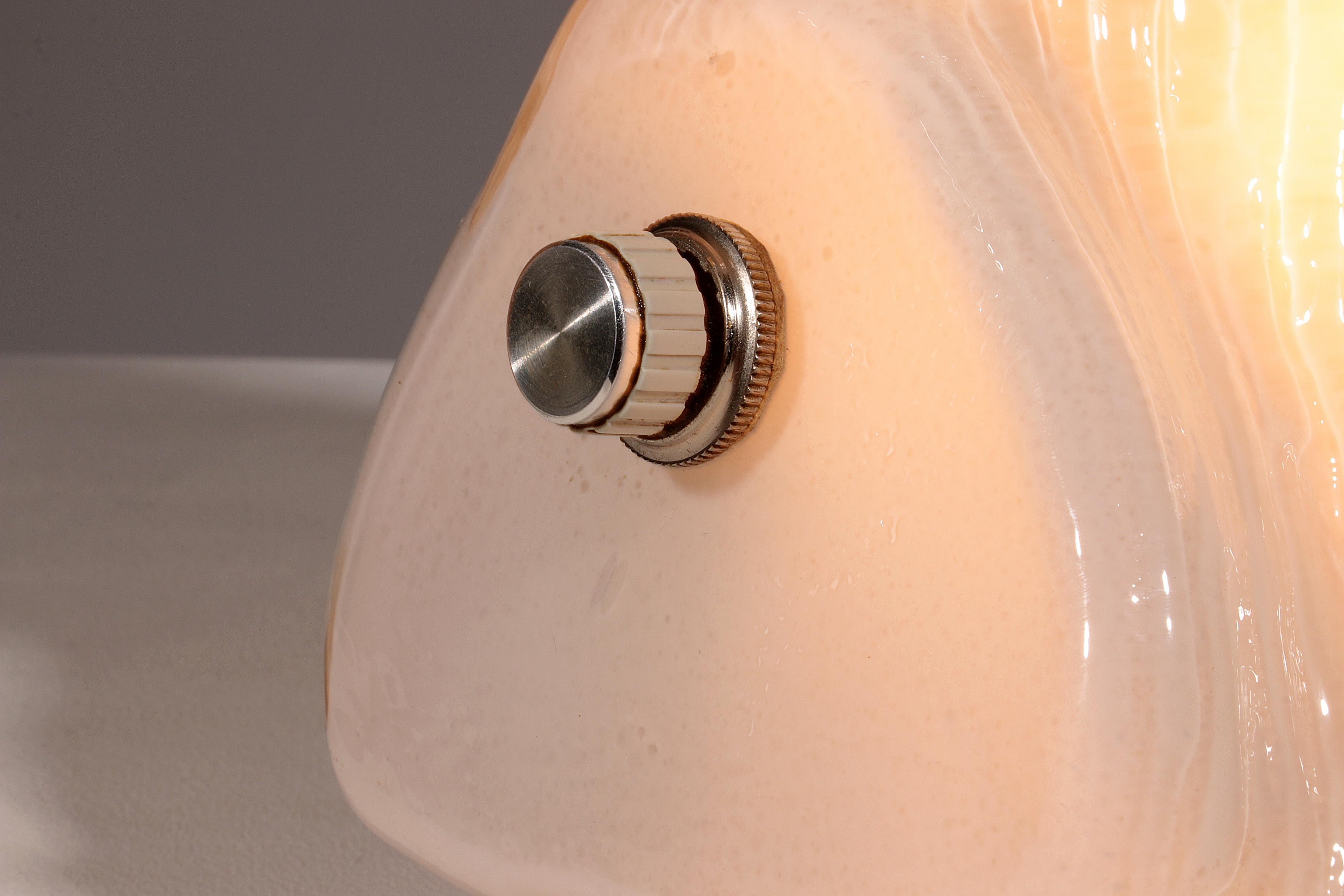 Osso Bark Effect Glass Table Lamp by Carlo Nason for Mazzega 1970 In Good Condition For Sale In Oirlo, LI