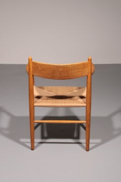 Sillas de comedor de roble y cordón de papel nuevo, diseñadas por Hans J. Wegner para Carl Hansen, modelo CH37
