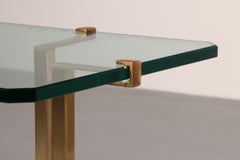 Peter Ghyczy T18 Beistelltische, Design aus den 1970er Jahren, poliertes Messing (40 x 40 x 52)