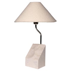 Marble and Steel Table Lamp from Bergboms Scanlicht 1970s Sweden