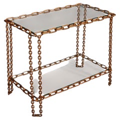 Boho Chain side table Industrial Elegance 1970