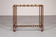 Boho Chain side table Industrial Elegance 1970