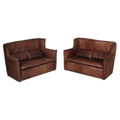 Patiniertes Leders Sofa von Gerard van den Berg für Montis, Niederlande, 1970er Jahre