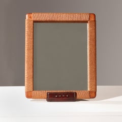 Espejo de mesa modernista de mediados de siglo de Jacques Adnet, 1950