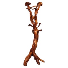 Porte-manteau sculptural en chêne – Une œuvre fonctionnelle de la nature, Italie 60