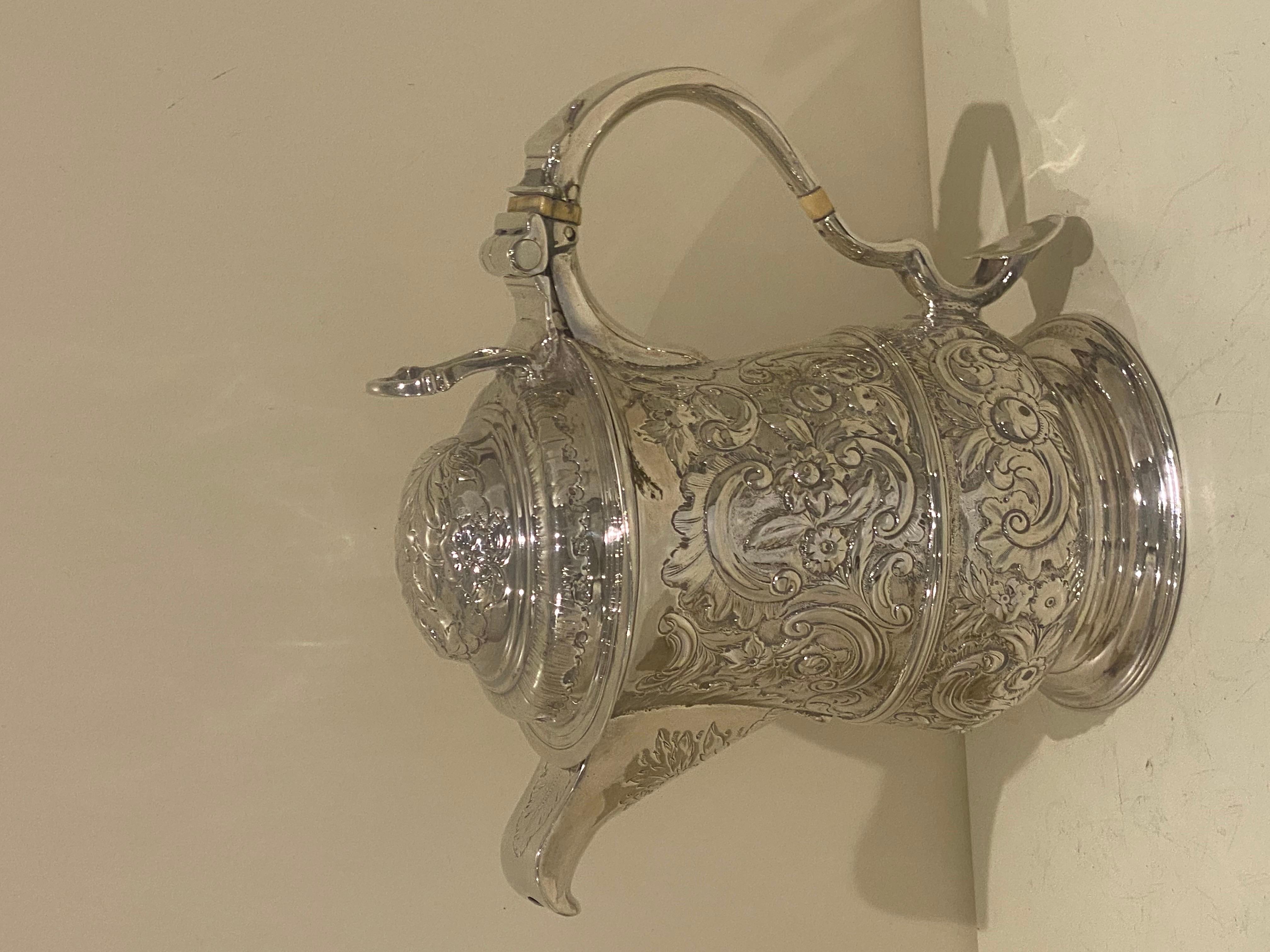 George II Sterling Silver Lidded Tankard with Spout London 1744 For Sale 9
