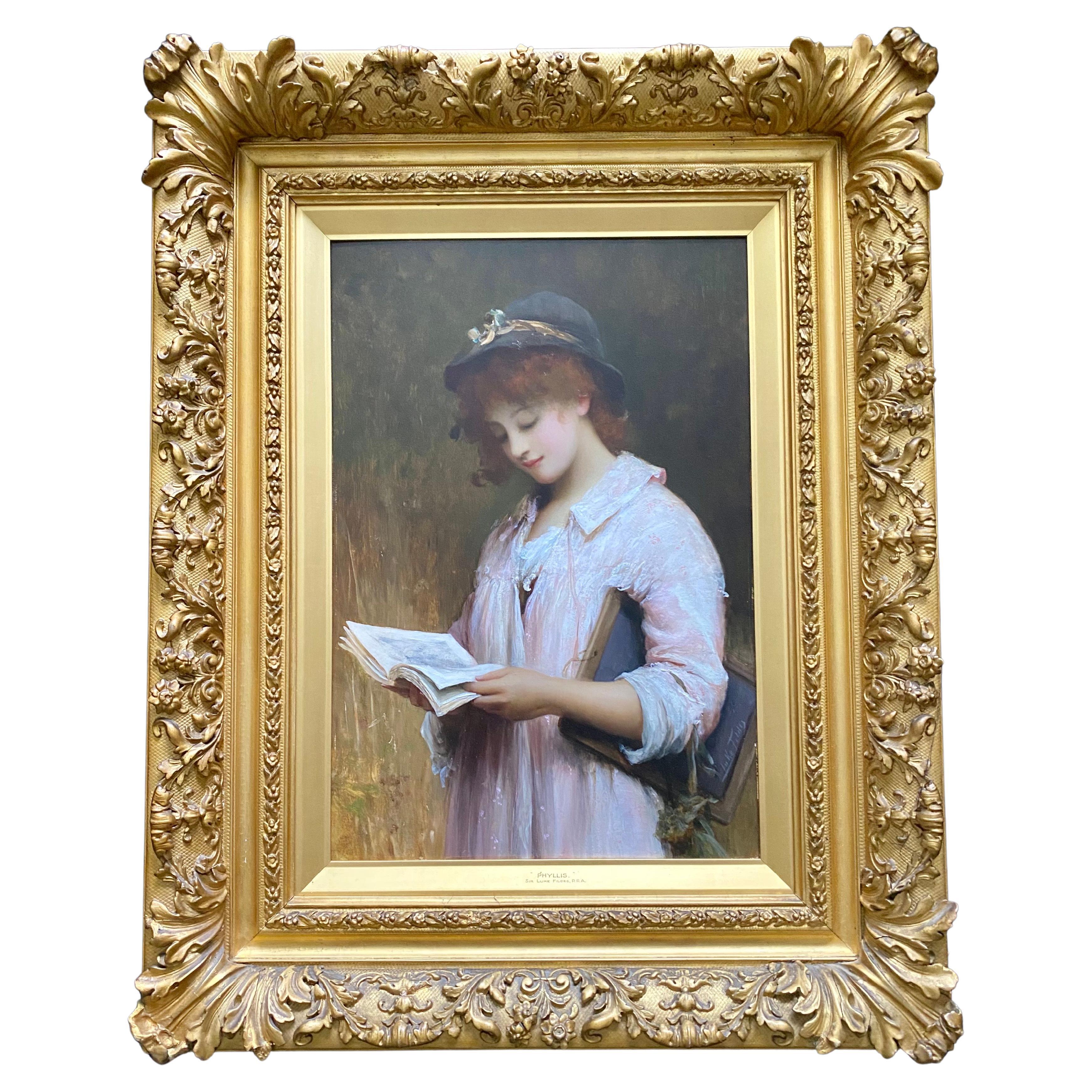 Sir Samuel Luke Fildes RA, A Superb Quality Portrait Titled "Phyllis" For Sale