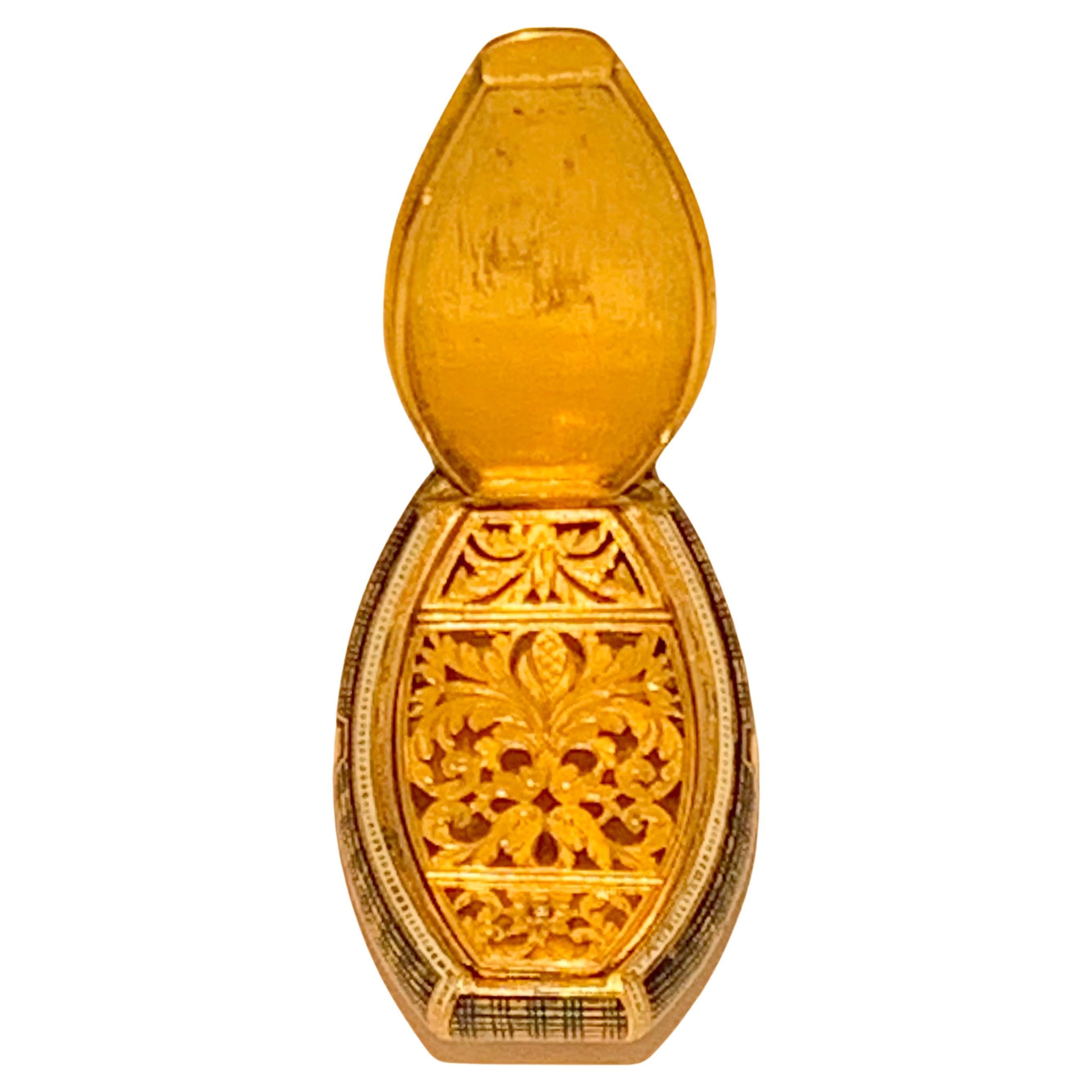 Svizzero Rara scatola per vinaigrette in oro e smalto della Svizzera antica della fine del XVIII secolo in vendita