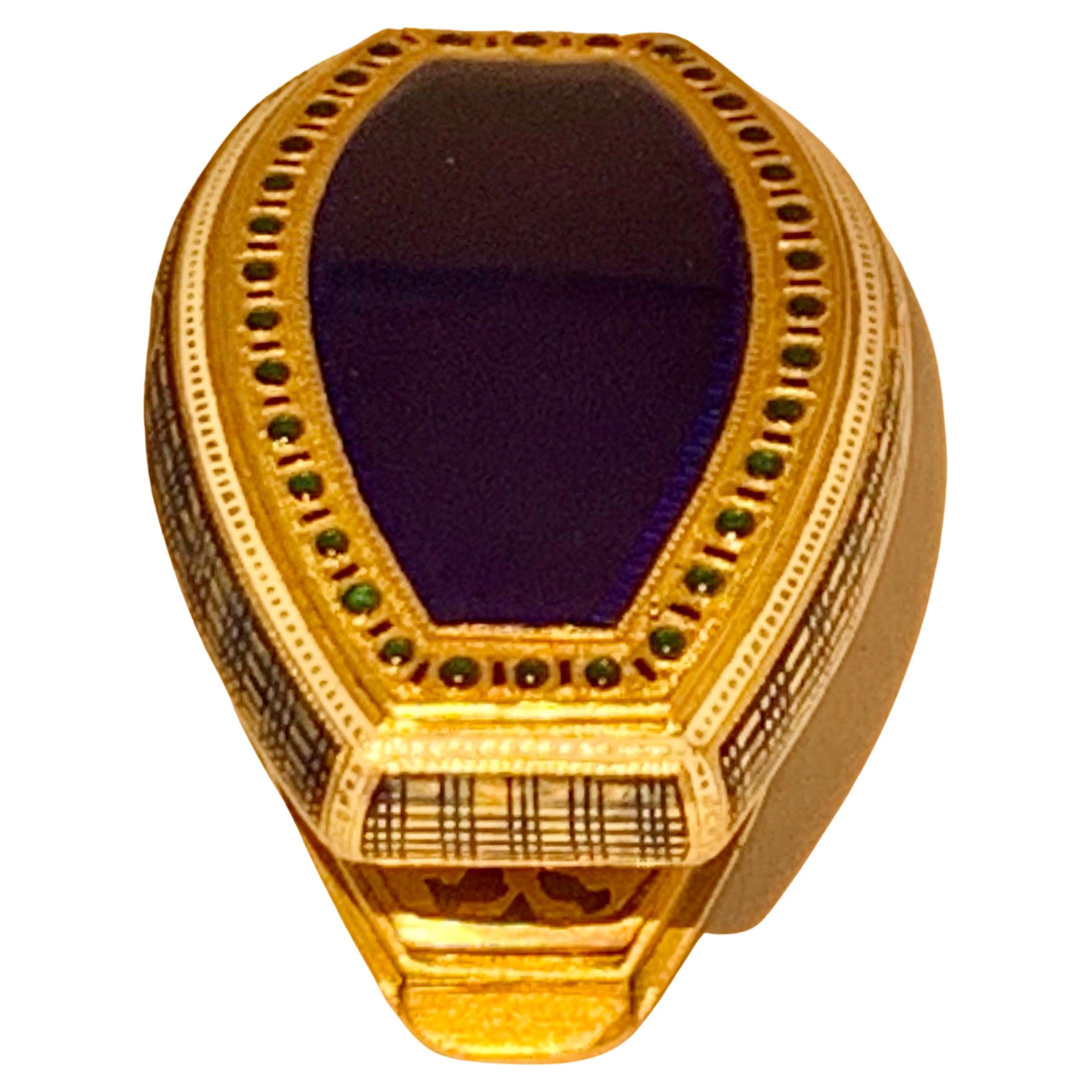Seltene antike Schweizer Gold & Emaille Juwelen-Vinaigrette-Kasten aus dem späten 18. Jahrhundert im Angebot 4