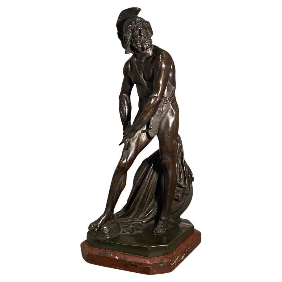 European Quality Bronze of Philopoemen, by Pierre Jean David d'Angers For Sale