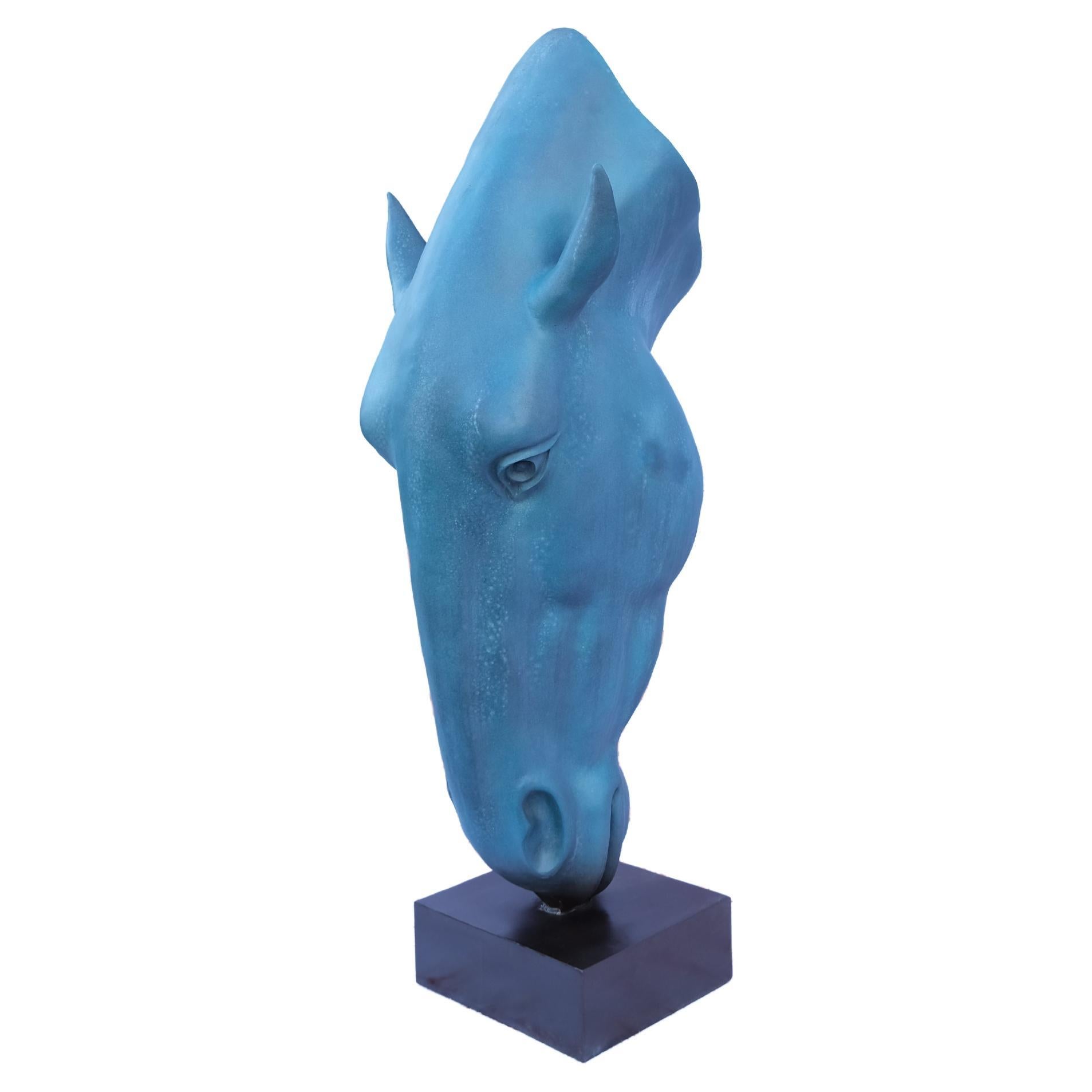 Bronze Horse Head Sculpture 'Still Water', 20th Century In Excellent Condition In Southall, GB