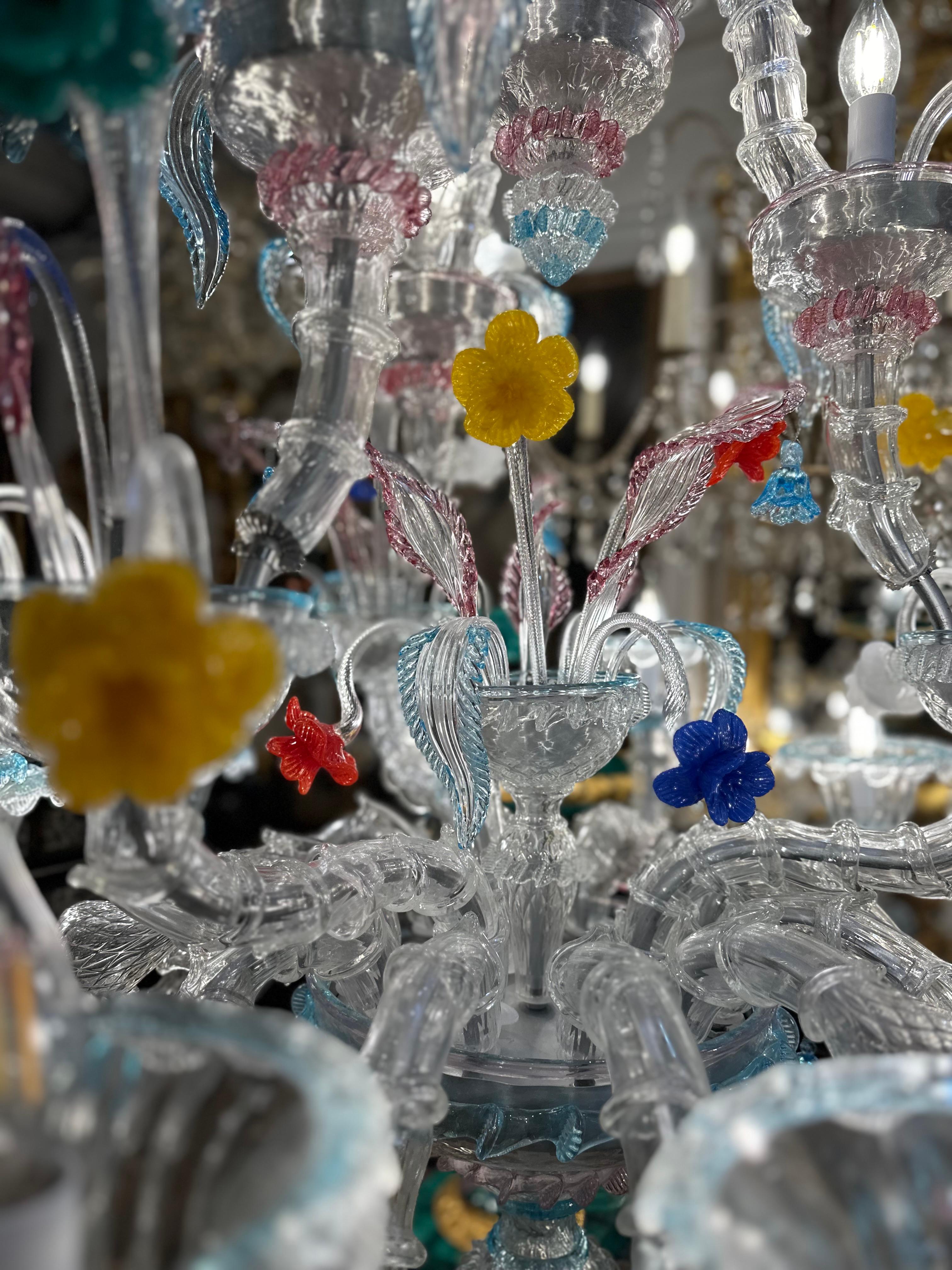 Lustre en verre de Murano multicolore Bon état - En vente à Southall, GB