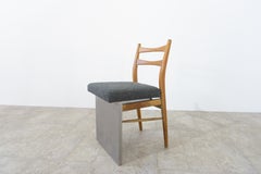 Reconstructed 1860s Danish Antique Chair in Wood and Stainless Steel