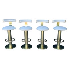 Design for Leisure Brass Bar Stools, 1980s