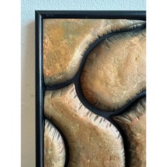 Petite Copper Sculptural Abstract Wall Art