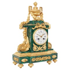 Uhr und Kandelaber im Louis-XVI-Stil, 19. Jahrhundert