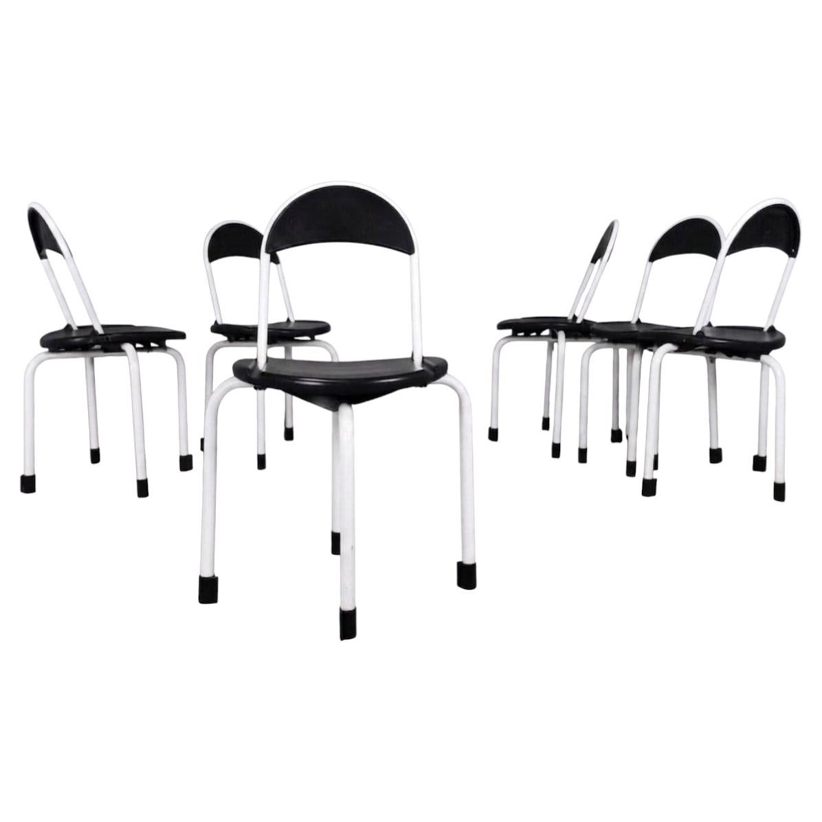6er-Set Stühle, Modell „Clack“, Design: Lucci & Orlandini für Lamm, 70er Jahre im Angebot