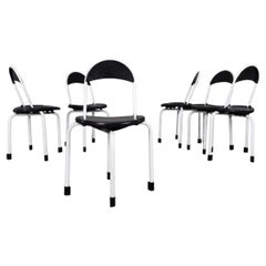 Set of 6 Chairs Clack Model Design Lucci & Orlandini for Lamm, 70's