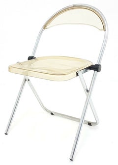 Set of 4 Vintage Plexiglass Folding Chairs, 1970s